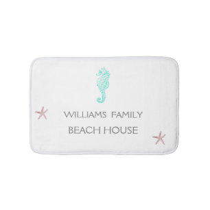 STRANDHAUS SEEPFERD UND SEESTERN / MONOGRAMM BADEMATTE