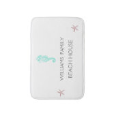 STRANDHAUS SEEPFERD UND STARFISH / MONOGRAM BADEMATTE (Vorderseite Vertikal)