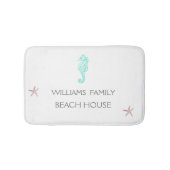 STRANDHAUS SEEPFERD UND STARFISH / MONOGRAM BADEMATTE (Vorderseite)