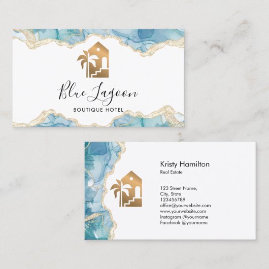 Strandhaus Sommervermietung Bed and Breakfast Visitenkarte (Vorne/Hinten)