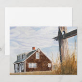 Strandhaus Sonnenaufgang Einladung (Vorne/Hinten)