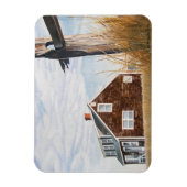 Strandhaus Sonnenaufgang Flexibles Magnet (Vertikal)