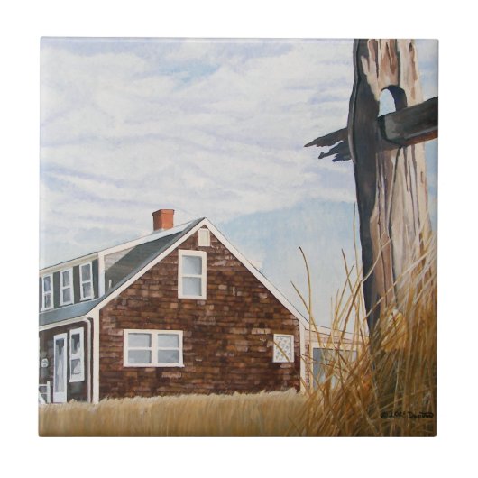 Strandhaus Sonnenaufgang Fliese (Vorderseite)