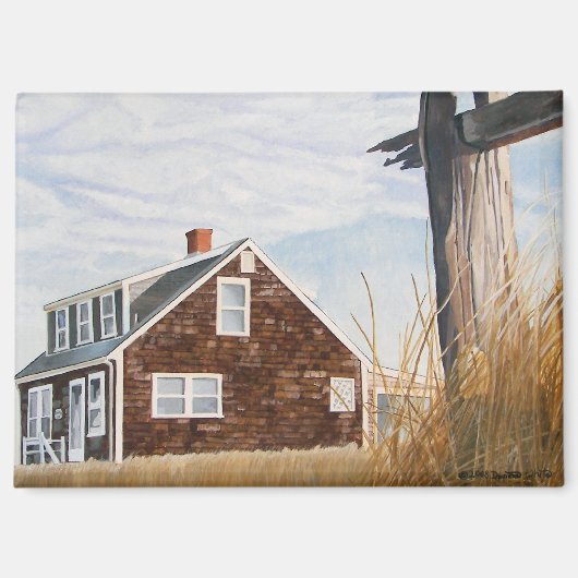 Strandhaus Sonnenaufgang Magnet (Vorderseite)