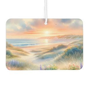 Strandhaus-Sonnenuntergang-Dünen-Aquarell Autolufterfrischer