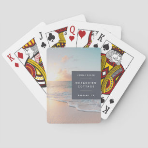 Strandhaus-Urlaubsfoto Spielkarten