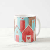 Strandhaus-Wasserfarbe: Retro-Muster. Kaffeetasse (VorderseiteRechts)