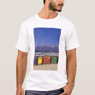 Strandhäuschen in der St. James Bay bei Kapstadt, T-Shirt