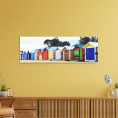 Strandhäuser | Brighton Beach, Melbourne Leinwanddruck (Insitu (Wohnzimmer))