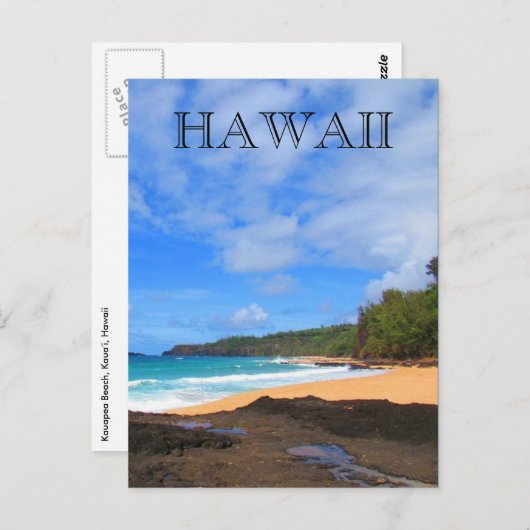 Strandhawaii Postkarte (Vorne/Hinten)