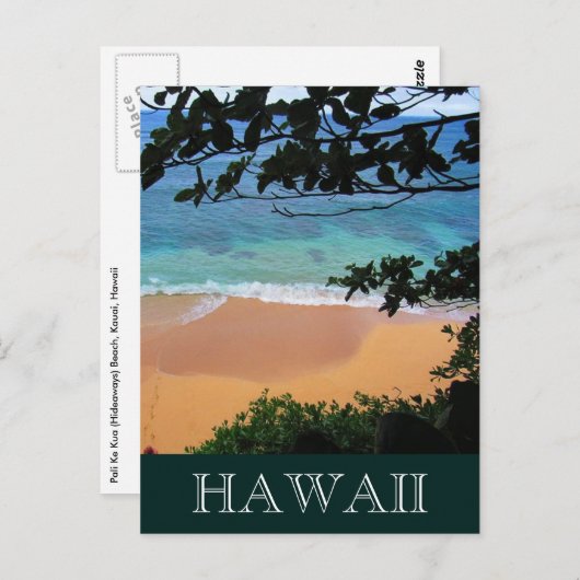 Strandhawaii Postkarte (Vorne/Hinten)
