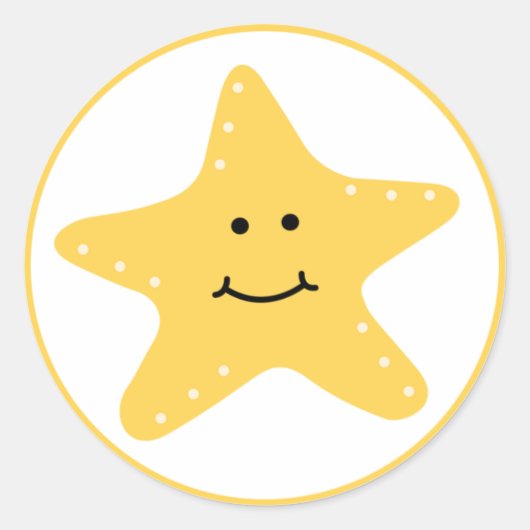 Strandhecht Runder Aufkleber (Vorderseite)