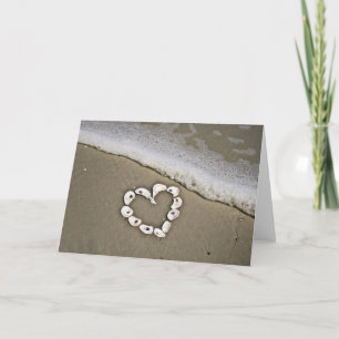 Strandherz in Seashells Karte