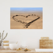 Strandherz-Plakat der Liebe Poster (Küche)