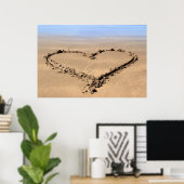Strandherz-Plakat der Liebe Poster (Heimbüro)