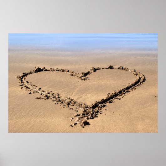 Strandherz-Plakat der Liebe Poster (Vorne)