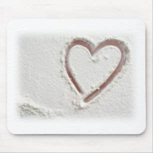 Strandherz von Sand Mousepad