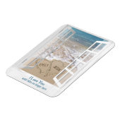 Strandherzen im Fenster mit Names Magnet (Linke Seite)