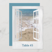 Strandherzen in der Fensterkarte (Vorne/Hinten)