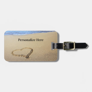 Strandherzen in Sand Gepäckanhänger