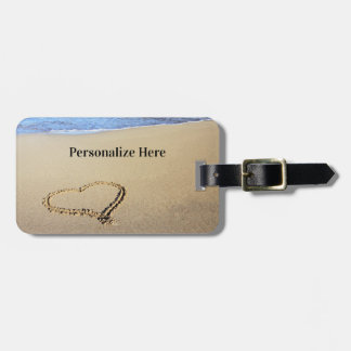 Strandherzen in Sand Gepäckanhänger