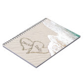 Strandherzen mit Namen Notizblock (Linke Seite)