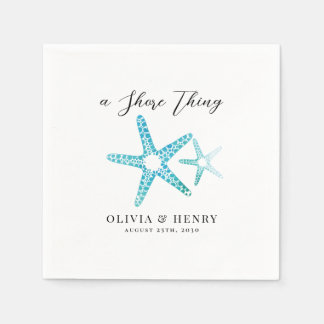 Strandhochzeit "A Shore Thing" Seestern Serviette