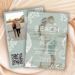Strandhochzeit am Küstenmeer - alles in einem Einladung