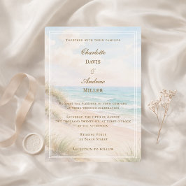 Strandhochzeit am Meer Einladung