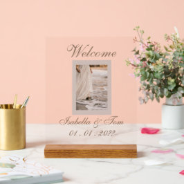 Strandhochzeit am Meer | Empfang Willkommen Acrylschild