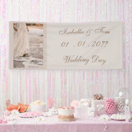 Strandhochzeit am Meer | Neutrale Boho-Hochzeitsfe Banner