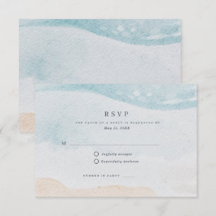 Strandhochzeit am Meer RSVP Karte