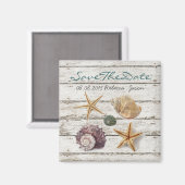 Strandhochzeit am Meer Save the Date Magnet (Vorderseite/Rückseite)