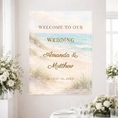 Strandhochzeit am Meer Willkommen Poster