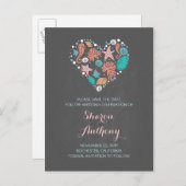 Strandhochzeit am Meeresufer Save the Date Ankündigungspostkarte (Vorne/Hinten)