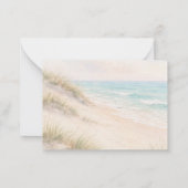 Strandhochzeit Antwort RSVP Mitteilungskarte (Rückseite)