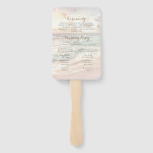 Strandhochzeit bei Sonnenuntergang  Fächer (Rückseite)