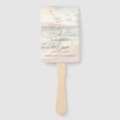 Strandhochzeit bei Sonnenuntergang  Fächer (Vorderseite)