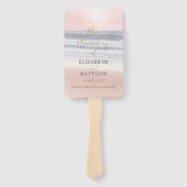 Strandhochzeit bei Sonnenuntergang Fächer (Vorderseite)