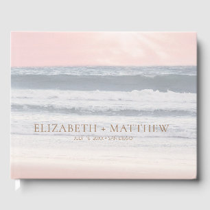 Strandhochzeit bei Sonnenuntergang Hochzeit am O Gästebuch