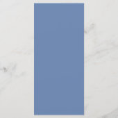 Strandhochzeit Blau Beach Shell Monogramm-Hochzeit Menükarte (Rückseite)