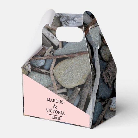 Strandhochzeit Driftwood Geschenkschachtel (Vorderseite)