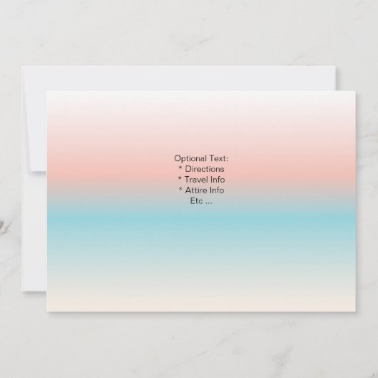 Strandhochzeit Einladung (Rückseite)