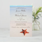 Strandhochzeit Einladung (Stehend Vorderseite)