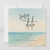 Strandhochzeit Elopement Save the Date (Vorderseite)