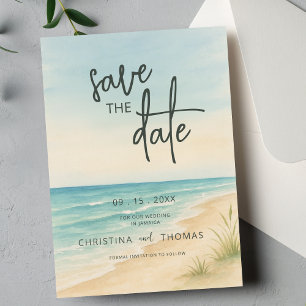 Strandhochzeit Elopement Save-the-Date-Karte Save The Date