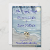 Strandhochzeit Flitterwochen Save The Date (Rückseite)