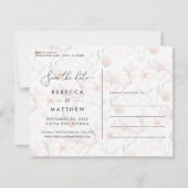Strandhochzeit Foto Save the Date Postkarte (Rückseite)