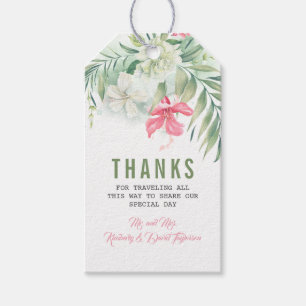 Strandhochzeit für tropische Blume Geschenkanhänger