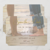 Strandhochzeit, Füße Save The Date (Vorne/Hinten)